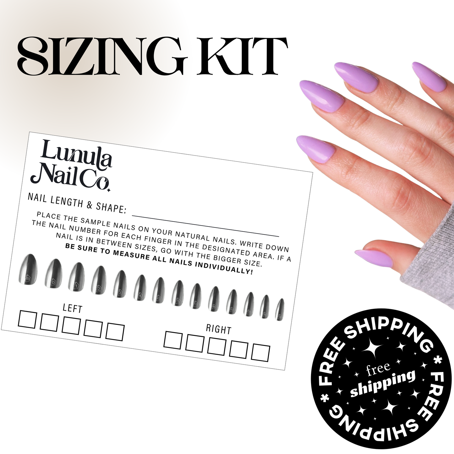 Sizing Kit with FREE SHIPPING